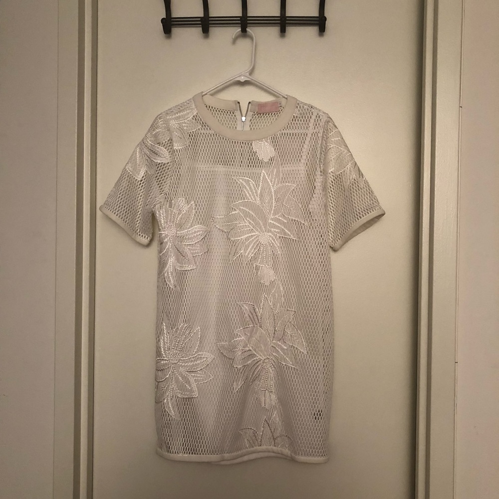 White mesh dress